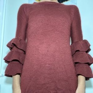 Burgundy Knit Dress